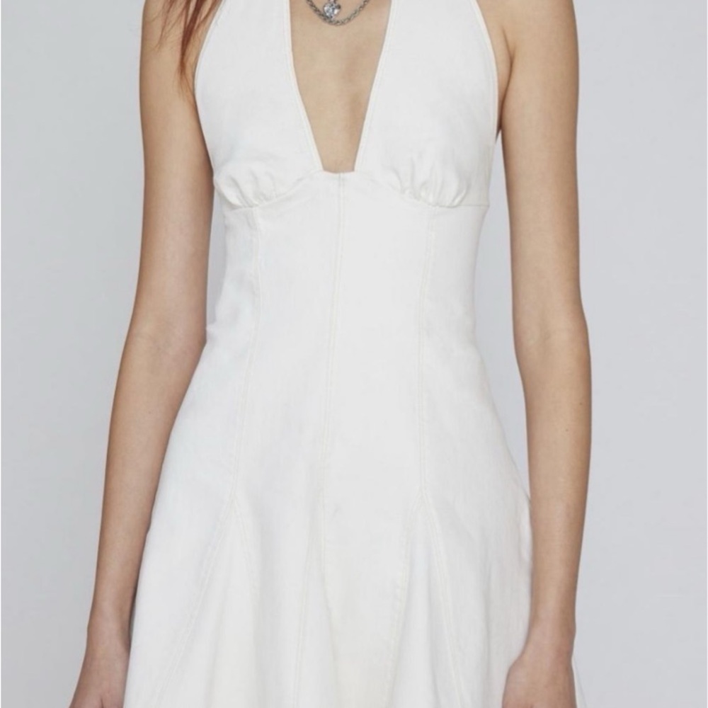 Urban Outfitters White Denim Mini Dress